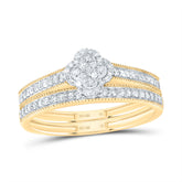 1/4CTW-DIA NK FASHION CLOVER BRIDAL SET